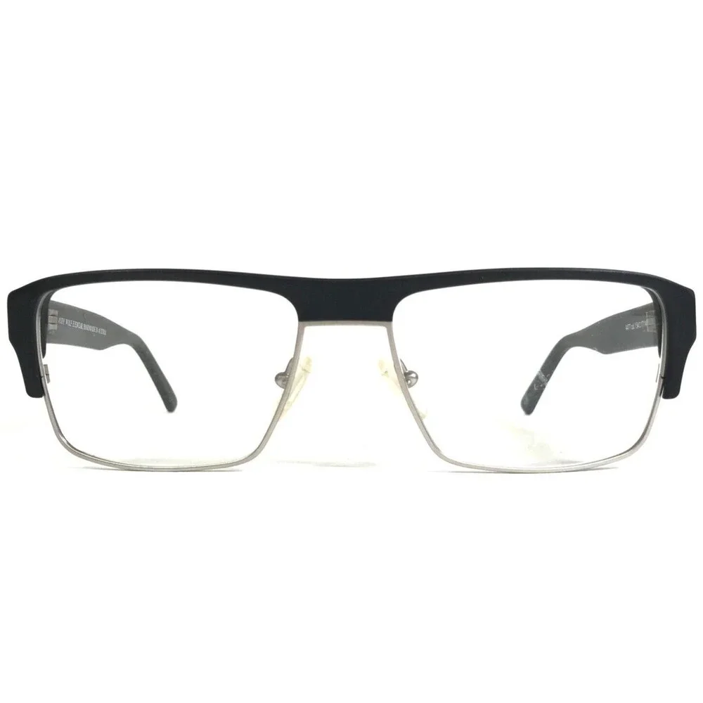 Andy Wolf Eyeglasses Frames 4477 col.f Brown Silver Square Full Rim 54-17-145
